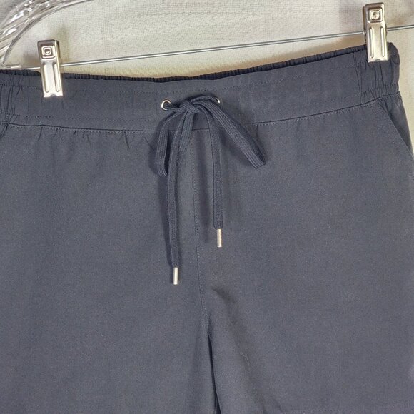 Tek Gear DryTek Poly Span Black Moisture Wicking Elastic Tie Waist Shorts Size S - Picture 7 of 16